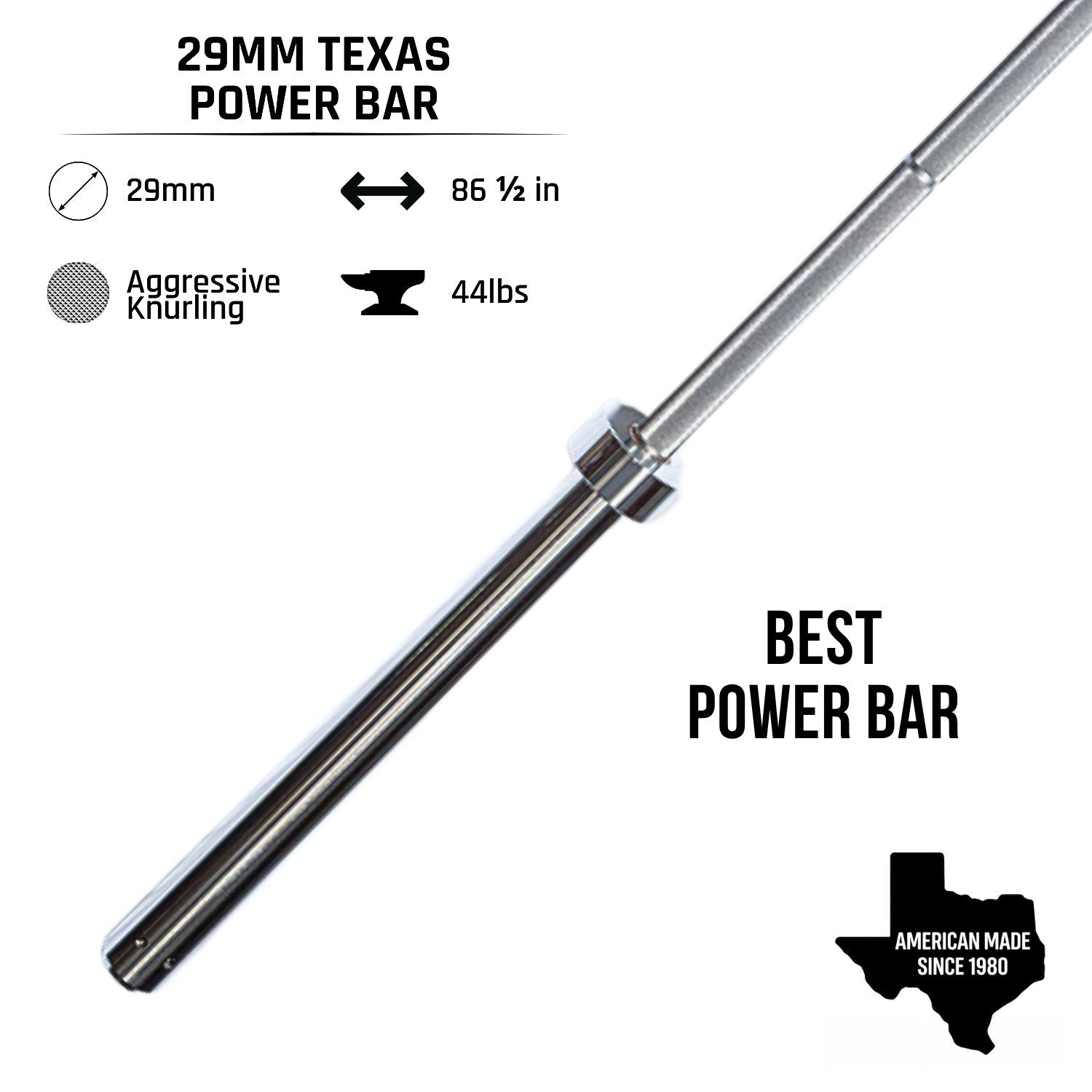 Texas Power Bar (7th Gen) | Competition Powerlifting Barbell