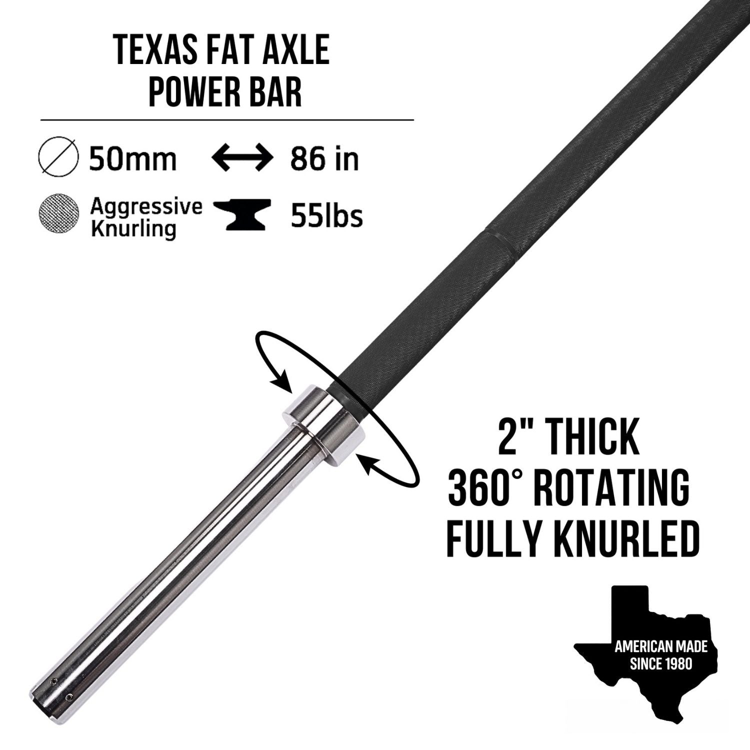 Texas 2" Fat Axle Power Bar