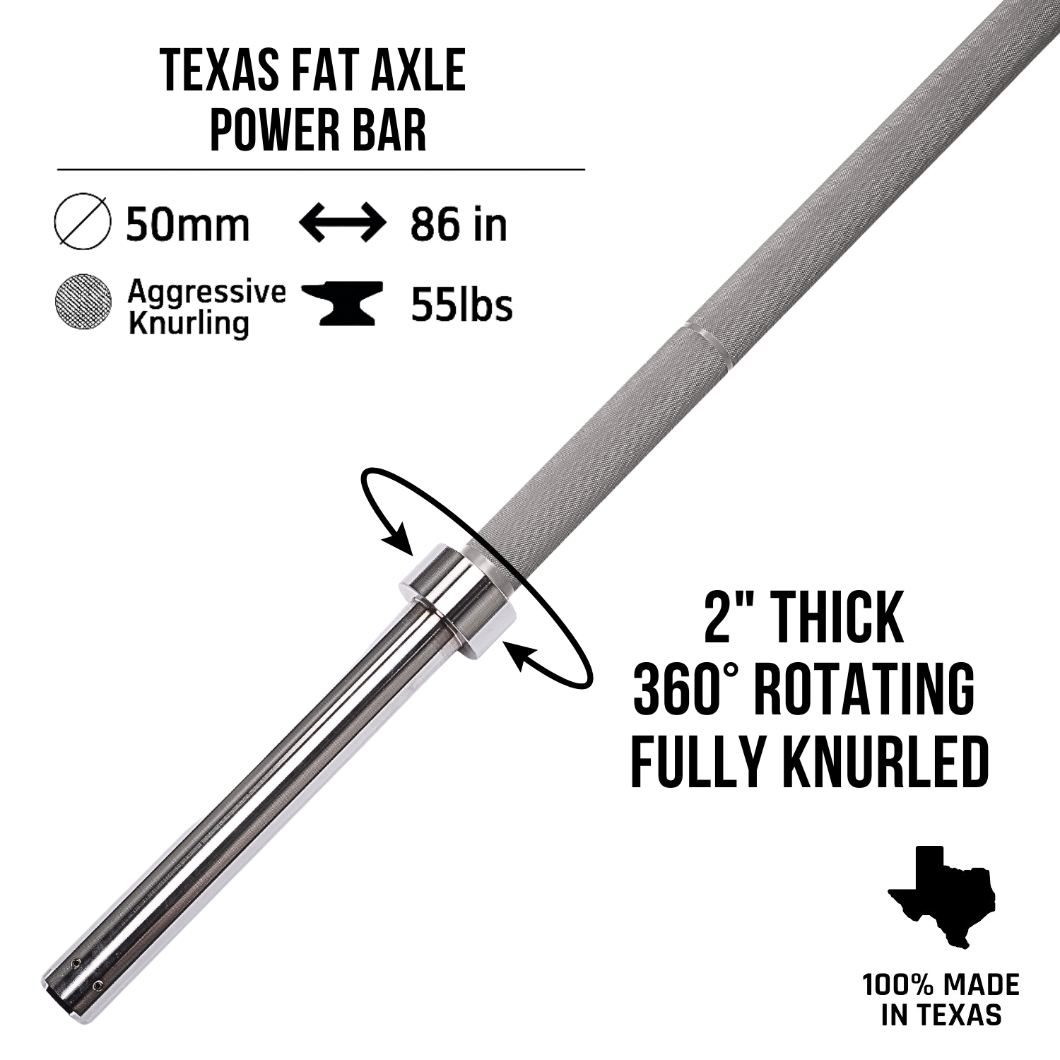 Texas 2" Fat Axle Power Bar