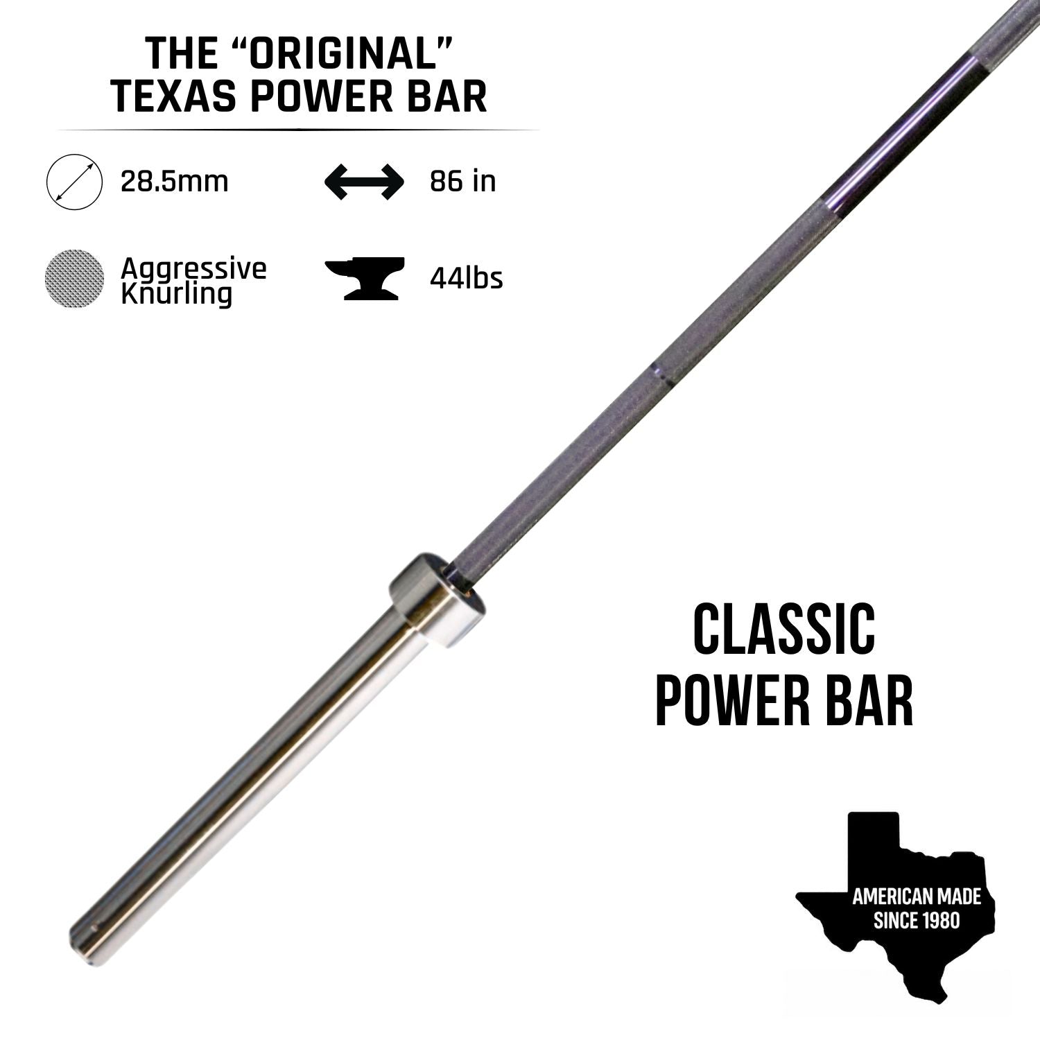 Power Bar Barbell Brands List Powerlifting Bar, Black Cerakote