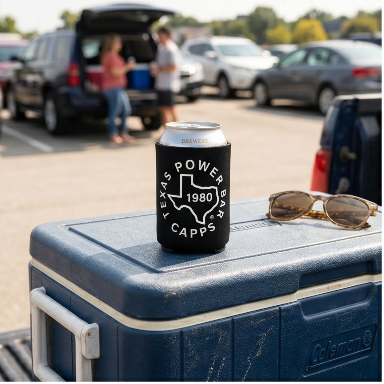 Texas Power Bar Drink Koozie | USA Made Barbells Since 1980