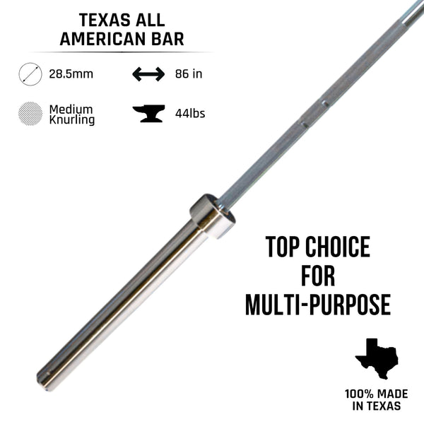 Texas All American Bar | Multi-Purpose Barbell Texas Built Since 1980