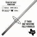 Texas 2" Fat Axle Power Bar