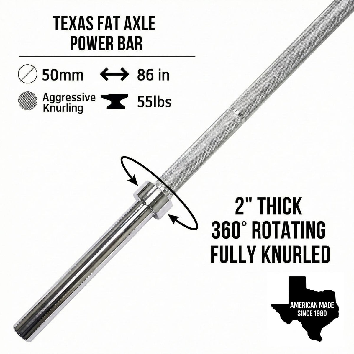 Texas 2" Fat Axle Power Bar
