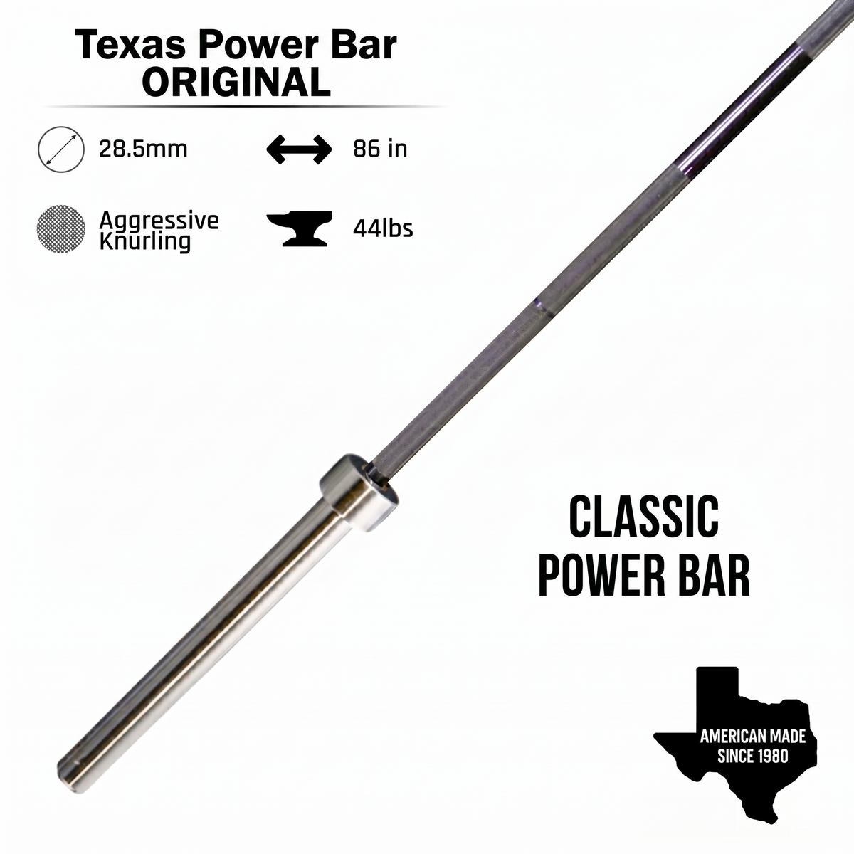Shop All Texas Barbells & Power Bars | Made In America Since 1980