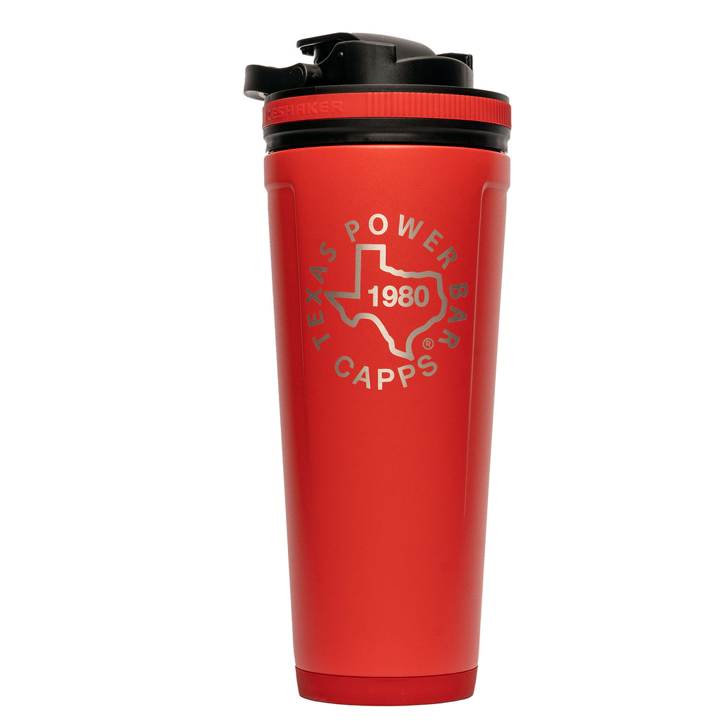 White Insulated 36oz Protein Shaker Bottle